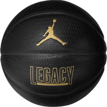 Jordan Legacy 2.0 8p Deflated Black/black/black/metallıc Gold Basketbol Topu 7