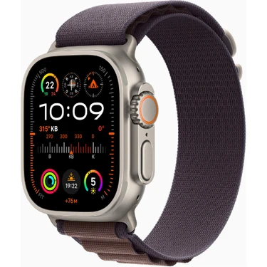 Apple Watch Ultra 2 Gps + Cellular, 49MM Titanyum Kasa Indigo Alpine Loop - Large