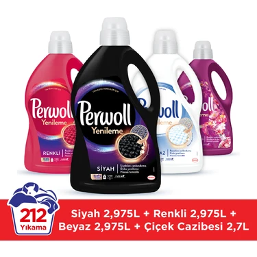 Perwoll Yenileme Renkli 2.97L & Perwoll Yenileme Siyah 2.97L & Perwoll Yenileme Beyaz 2.97L &