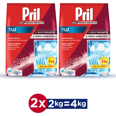 Pril Bulaşık Makinesi Tuz 2kg x 2