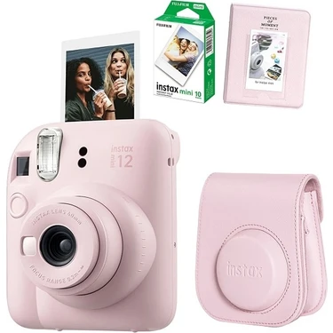 Fujifilm Instax Mini 12 Fotoğraf Makinesi 10LU Film ve Pvc Albümlü Çantalı Seti