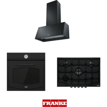 Franke Trendline Plus Bk 70 Davlumbaz Fch 755 4g Tc MB C Ocak Fco 86 H MB Fırın Matt Black Ankastre
