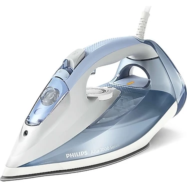 Philips Azur 2600W Buharlı Ütü Mavi Renk Güçlü Buhar ve Kireç Önleme Özellikleriyle