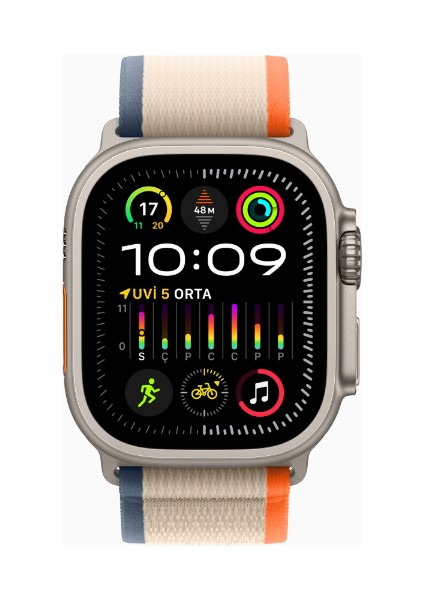 Watch Ultra 2 Gps + Cellular, 49MM Titanyum Kasa Turuncu / Bej Trail Loop - Trail Loop - M/l MRF23TU/A