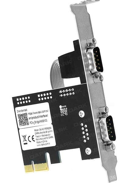 RS232 2 Port Seri Bağlantı PCI Express x1 Kart (DK-AC-PERS232)