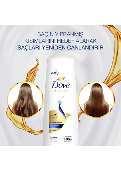 Ultra Care Yoğun Onarıcı Şampuan 400 ml + Saç Bakım Kremi 200 ml Yıpranmış Saçlar İçin