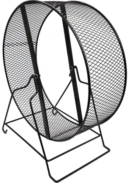 Demir Hamster Egzersiz Tekerleği Standı ile Domuzu Tekerleği 26X15X28.5CM (Yurt Dışından)