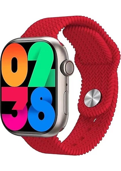 Global 2023 Watch 9 Pro Amoled Ekran Android Ios Uyumlu Akıllı Saat Kırmızı WNE0322
