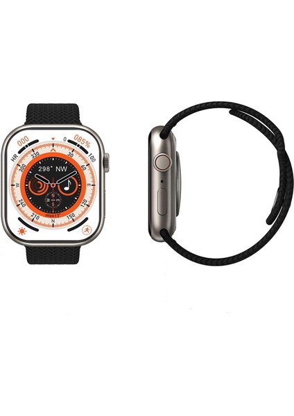 Global 2023 Watch 9 Pro Amoled Ekran Android Ios Uyumlu Akıllı Saat Kırmızı WNE0322