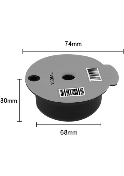 Slicone Lid ile Kullanılabilir Pp Kapsül Pod 180ML (Yurt Dışından)