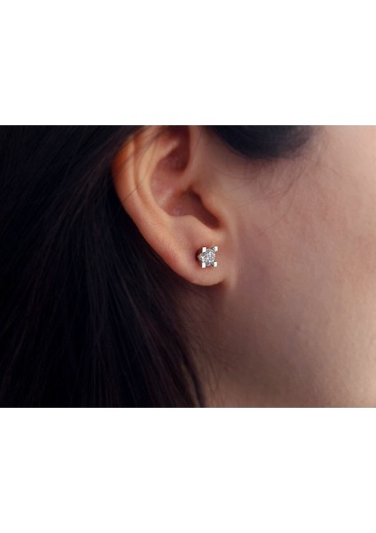 1,02 Karat Pırlanta Tektaş Küpe 0415E0017 modelleri