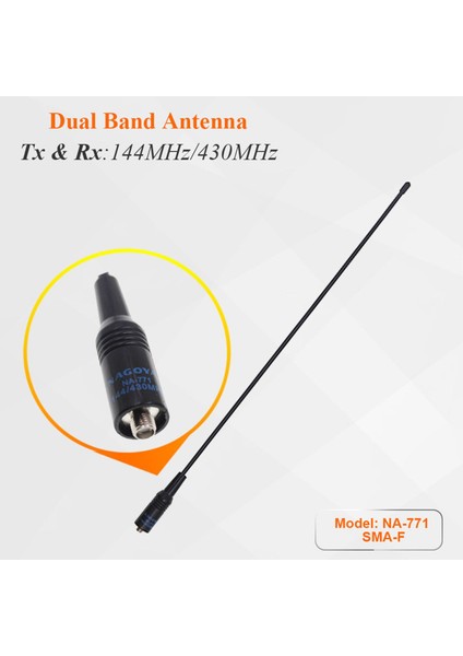 Telsiz Çift Bantlı 144/430 Mhz 2 Sma-F Vhf/uhf (Yurt Dışından)
