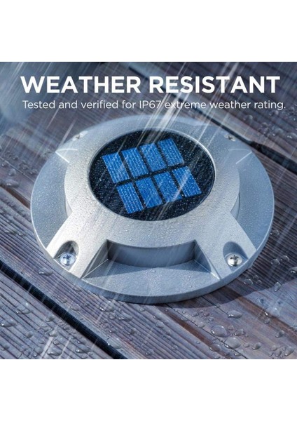 Security Solar Güverte Işığı - Hava Koşullarına Dayanıklı - Gümüş fiyatları