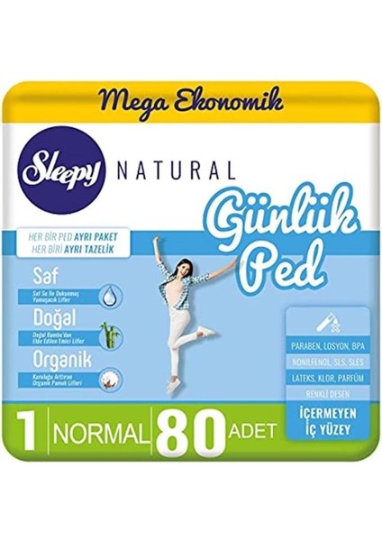 Natural Günlük Ped Normal 80 Adet