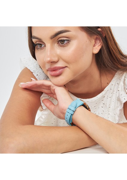 Huawei Watch Kadın Deri Kordon Huawei Watch 4 Gt Gt2 Gt 3 Pro Seramik Elegant 42MM 43MM 20MM Hakiki Deri Kayış Mavi fırsatları