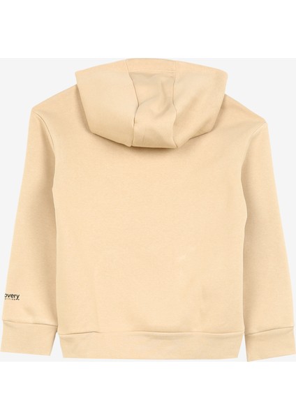 Discovery Expedition Bej Erkek Çocuk Kapüşonlu Baskılı Sweatshirt D3WB-SWT38