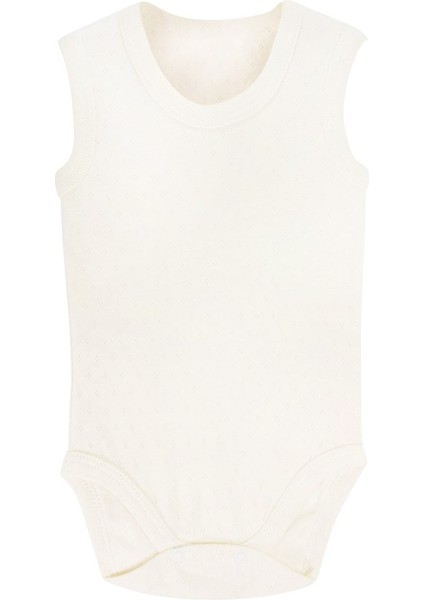 Sema Baby Jakarlı Askılı Badi (Body) - Beyaz 12-18 Ay