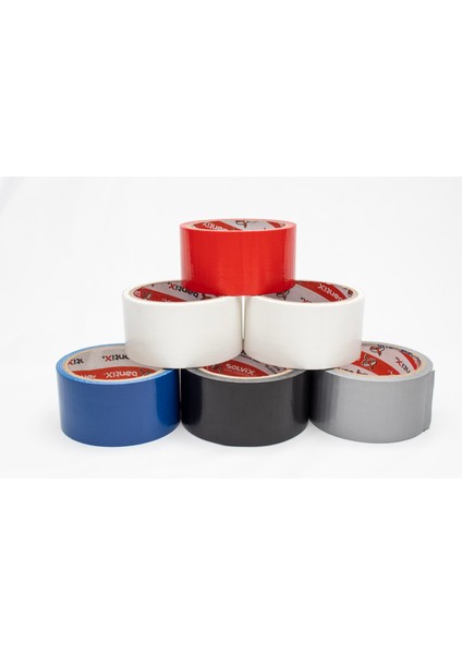 6’lı Paket Kırmızı Tamir Bandı- Duck Tape Çok Amaçlı Tamir Bandı - Kanal Bandı 48MM * 10 Ar Metre