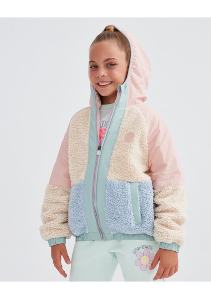 G Outdoor Fleece Full Zip Sherpa Kız Çocuk Pembe Ceket SK232176-590