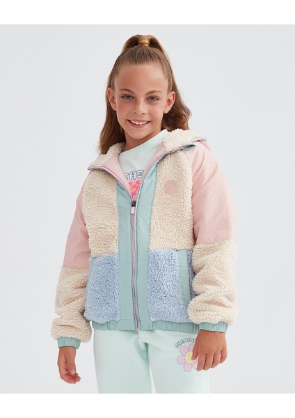 G Outdoor Fleece Full Zip Sherpa Kız Çocuk Pembe Ceket SK232176-590