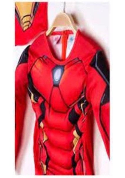 Trio Disney-Marvel ORJİNAL LİSANSLI KASLI IRONMAN KOSTÜM / Demir Adam Çocuk Parti Kıyafet / 2-3 Yaş