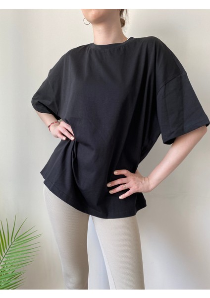 Siyah Renk Oversize T-Shirt