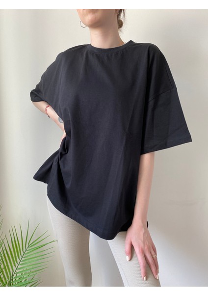 Siyah Renk Oversize T-Shirt