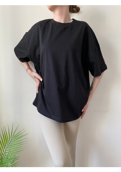 Siyah Renk Oversize T-Shirt