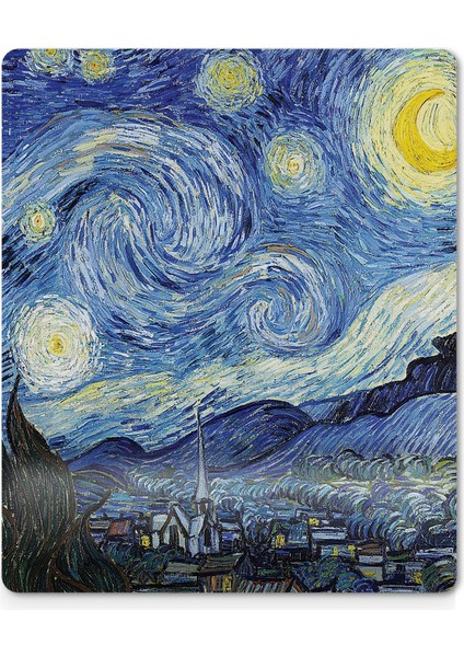 Van Gogh Starry Night Bilek Destekli Mouse Pad
