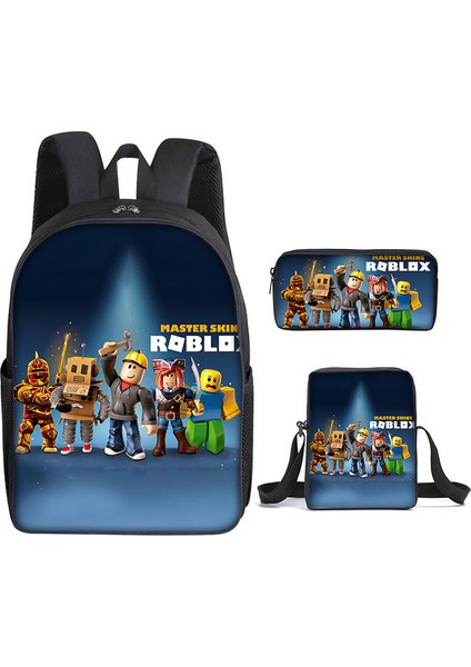 Roblox Okul Çantası Omuz Çantası Kalem Kutusu Üçlü Set (Yurt Dışından)