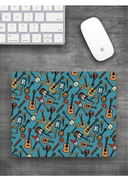 Baskı Tech Gitar Baskılı Dikdörtgen Mouse Pad