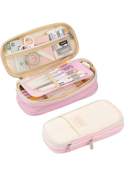 Çift Katmanlı Geri Çekilebilir Büyük Kapasiteli Kalem Kutusu (Yurt Dışından)