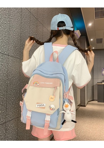 Okul Çantası Kadın Orta Okul Öğrencisi Sırt Çantası Ortaokul Öğrencisi Büyük Kapasiteli Sırt Çantası 4-6 Sınıf Okul Çantası Ortaokul Kız (Yurt Dışından) indirimleri