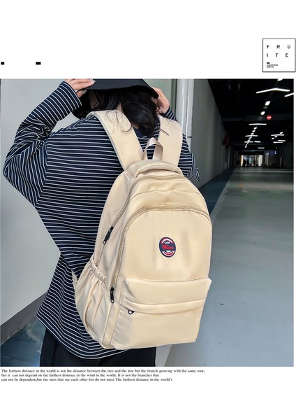 Okul Çantası Kadın Üniversite Öğrencisi 2023 Yeni Sokak Trendi Moda Büyük Kapasiteli Sırt Çantası Rahat Çift Sırt Çantası (Yurt Dışından) modelleri