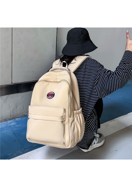 Okul Çantası Kadın Üniversite Öğrencisi 2023 Yeni Sokak Trendi Moda Büyük Kapasiteli Sırt Çantası Rahat Çift Sırt Çantası (Yurt Dışından) fırsatları