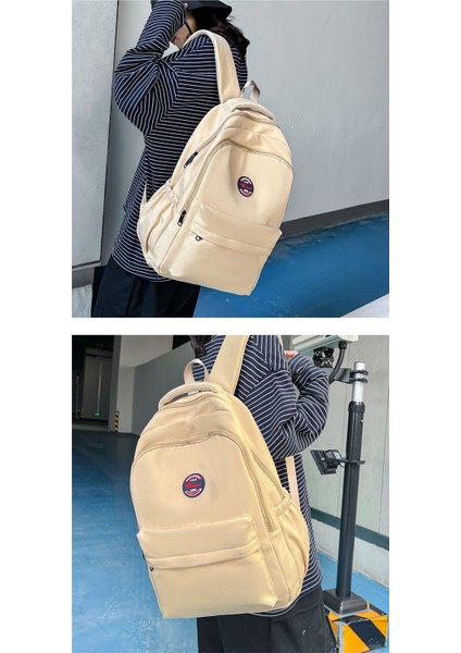 Okul Çantası Kadın Üniversite Öğrencisi 2023 Yeni Sokak Trendi Moda Büyük Kapasiteli Sırt Çantası Rahat Çift Sırt Çantası (Yurt Dışından) indirimleri