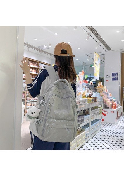 2023 Yaz Yeni Okul Çantası Graffiti Ayı Yansıtıcı Sırt Çantası Üniversite Öğrencisi Moda Seyahat Sırt Çantası (Yurt Dışından) modelleri