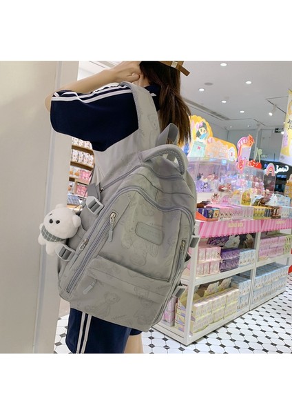 2023 Yaz Yeni Okul Çantası Graffiti Ayı Yansıtıcı Sırt Çantası Üniversite Öğrencisi Moda Seyahat Sırt Çantası (Yurt Dışından) fırsatları