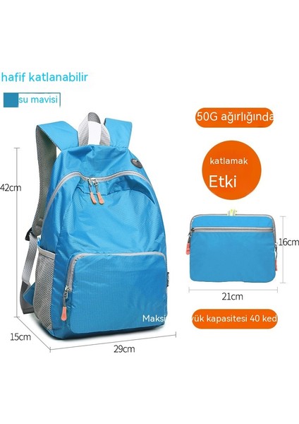 Ultra Hafif Açık Hava Seyahat Çantası Spor Sırt Çantası Erkek Hafif Seyahat Dağcılık Çantası Işe Gidip Gelirken Katlanır Küçük Sırt Çantası Kadın Okul Çantası (Yurt Dışından) fiyatları