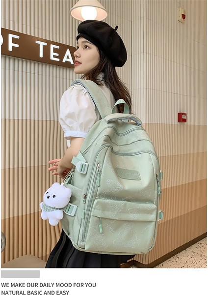 2023 Yaz Yeni Okul Çantası Graffiti Ayı Yansıtıcı Sırt Çantası Üniversite Öğrencisi Moda Seyahat Sırt Çantası (Yurt Dışından) modelleri