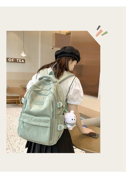 2023 Yaz Yeni Okul Çantası Graffiti Ayı Yansıtıcı Sırt Çantası Üniversite Öğrencisi Moda Seyahat Sırt Çantası (Yurt Dışından) indirimleri