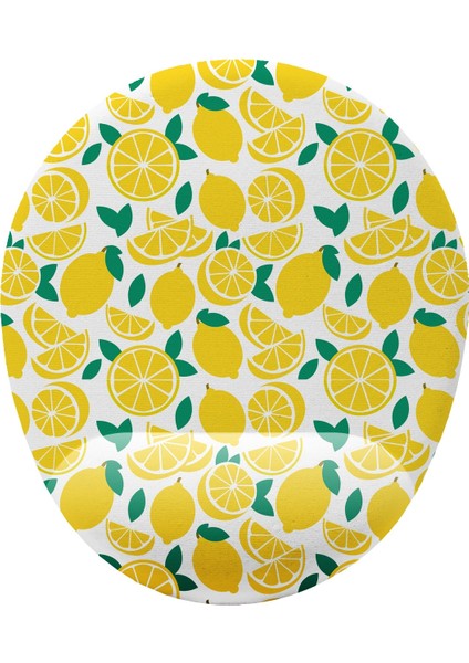 Limon Desenli Bilek Destekli Mouse Pad
