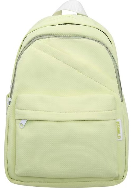 2023 Yeni Düz Renk Kadın Küçük Taze Kız Sırt Çantası Moda Rahat Basit Küçük Okul Çantası (Yurt Dışından)