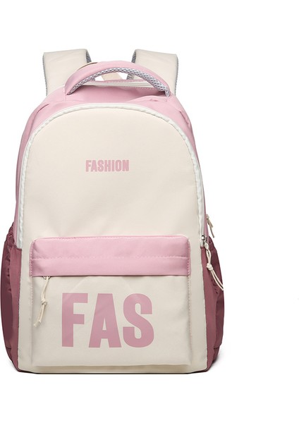 Okul Çantası Kadın 2023 Yeni Büyük Kapasiteli Mektup Sırt Çantası Açık Hava Eğlence Seyahat Sırt Çantası (Yurt Dışından)