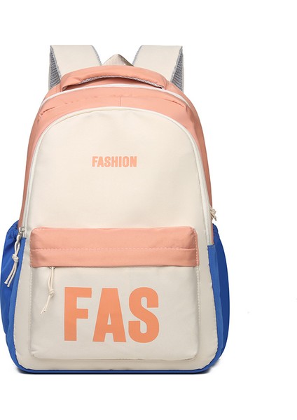 Okul Çantası Kadın 2023 Yeni Büyük Kapasiteli Mektup Sırt Çantası Açık Hava Eğlence Seyahat Sırt Çantası (Yurt Dışından)