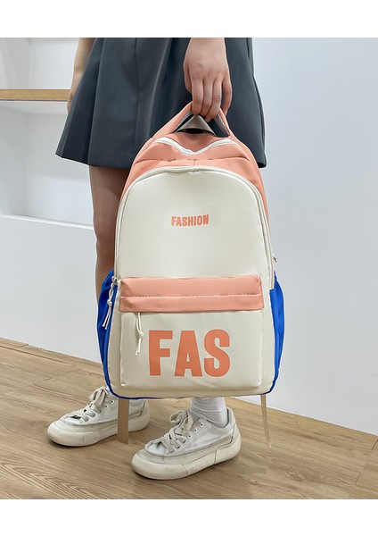 Okul Çantası Kadın 2023 Yeni Büyük Kapasiteli Mektup Sırt Çantası Açık Hava Eğlence Seyahat Sırt Çantası (Yurt Dışından) fiyatları