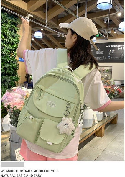 Okul Çantası Kız Sevimli Basit Büyük Kapasiteli Niş Okul Çantası Kadın Kolej Ortaokul Öğrencisi Sırt Çantası (Yurt Dışından) fiyatları