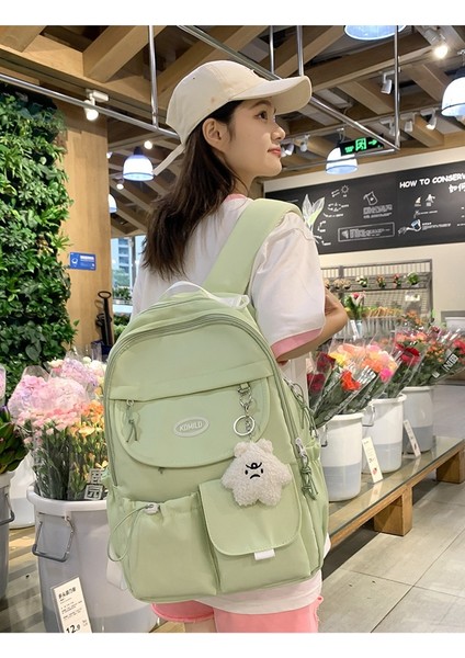 Okul Çantası Kız Sevimli Basit Büyük Kapasiteli Niş Okul Çantası Kadın Kolej Ortaokul Öğrencisi Sırt Çantası (Yurt Dışından) modelleri
