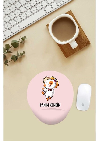 Canım Kendim Desenli Bilek Destekli Mouse Pad