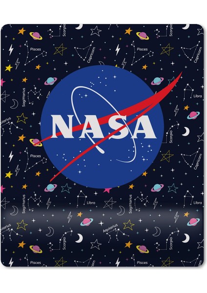 Nasa ve Uzay Temalı Bilek Destekli Mouse Pad